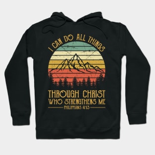 Vintage Christian I Can Do All Things Through Christ Who Strengthens Me Hoodie